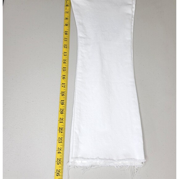 Pistola High Rise Bootcut Raw Hem Jeans White Denim Women's Size 27 distressed - Picture 8 of 13
